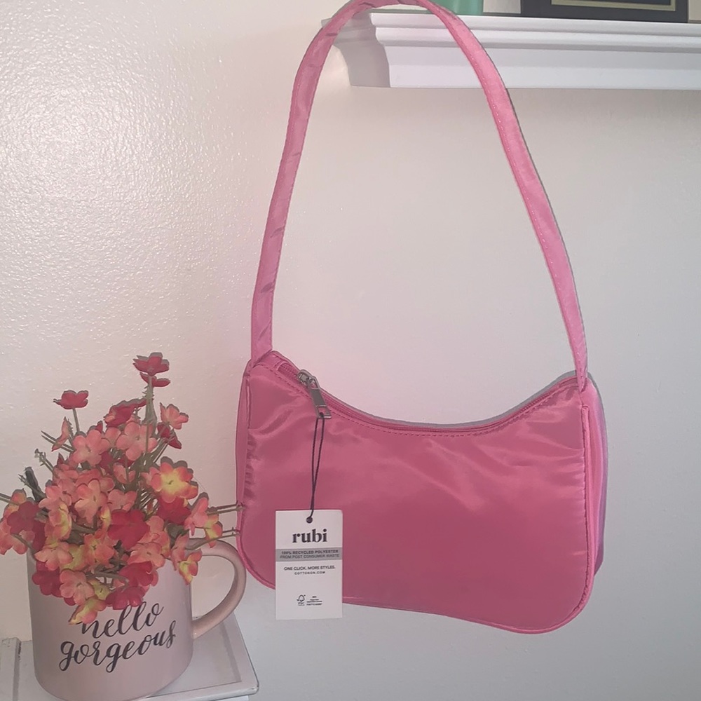 pink shoulder bag